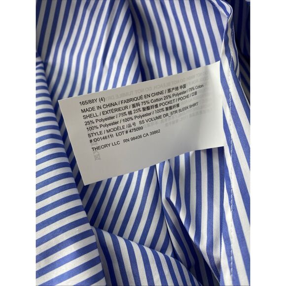 Theory Striped Long Dress Size: 4 - Picture 8 of 9